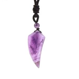 Natural Stone Heart Pendant Necklace​